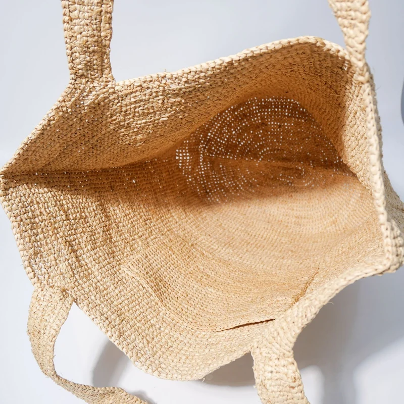 Handgefertigter Stroh-Shopper Skanto