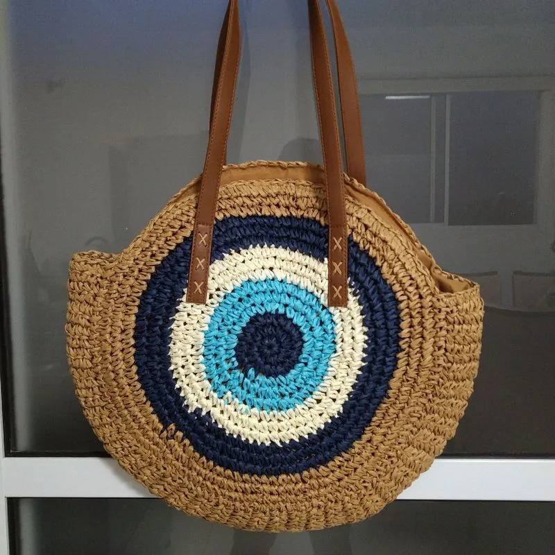 Geflochtene Rundtasche Skanto