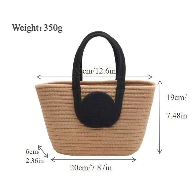 Trendige Tasche aus geflochtenem Naturmaterial Skanto