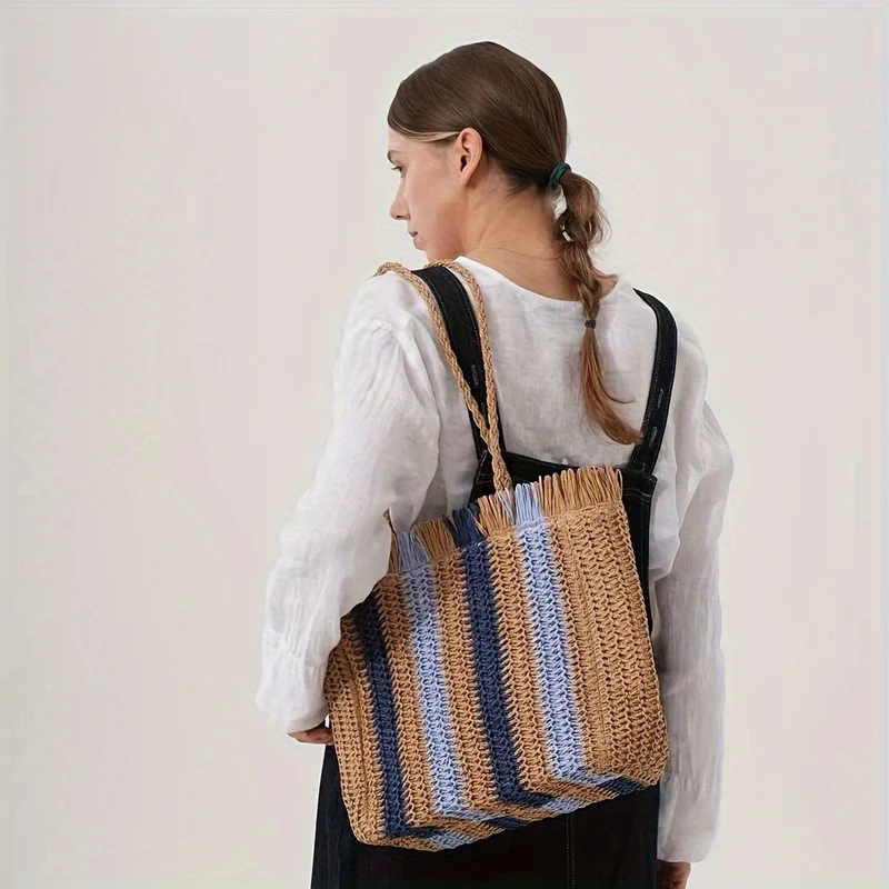 Geflochtene Tragetasche mit einzigartigem Textur-Design Skanto
