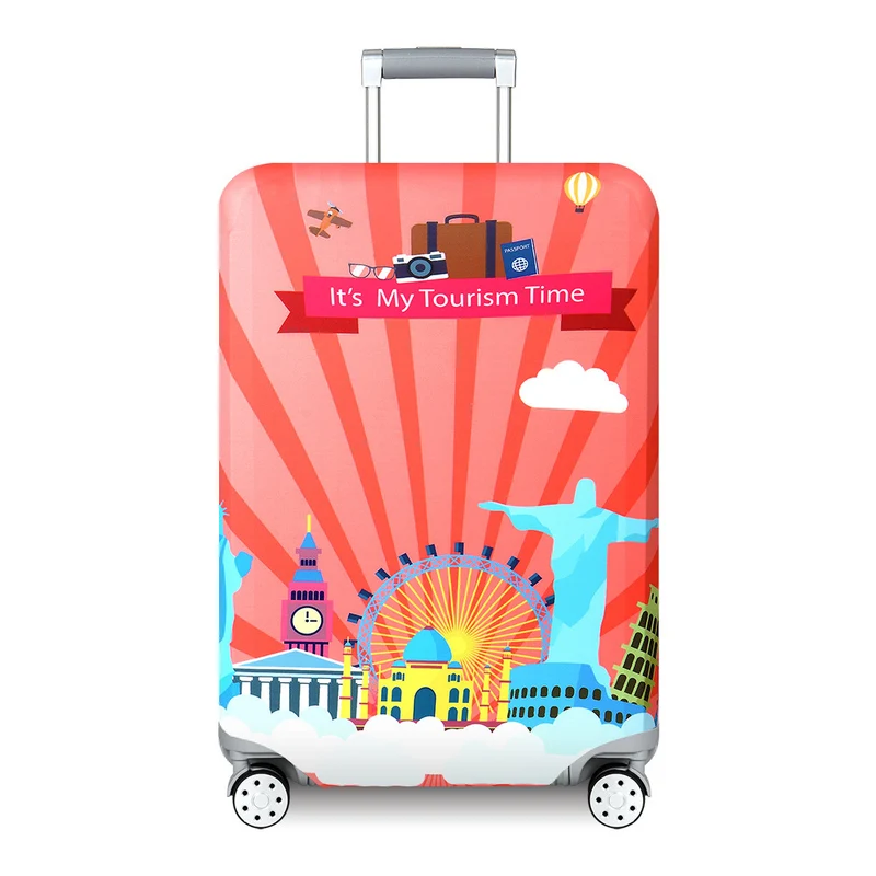 Unisex Skanto Kinder-Hartschalenkofferhülle mit lustigem Weltraum-Design aus elastischem Polyester-Spandex Skanto
