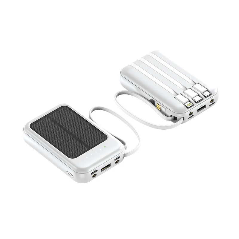 Tragbare Solar-Powerbank mit multifunktionalen Ladeanschlüssen und Smart-LED-Display Skanto
