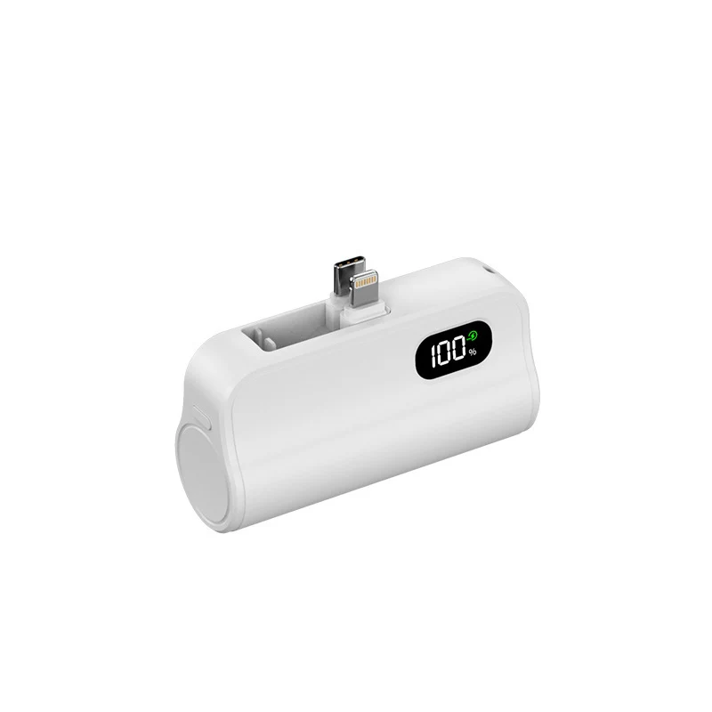 Tragbare Powerbank mit integriertem Ladeanschluss und digitaler Ladestation Skanto