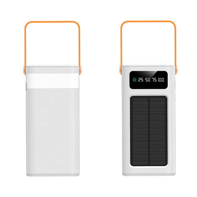Tragbare Solar-Powerbank mit Digitalanzeige und praktischem Tragegurt Skanto