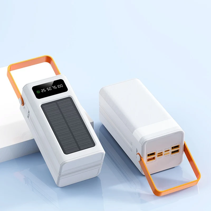 Tragbare Solar-Powerbank mit Digitalanzeige und praktischem Tragegurt Skanto
