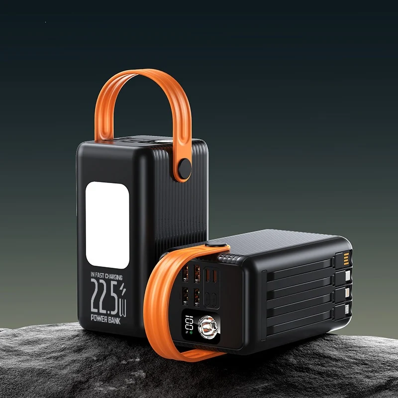 Tragbare Powerbank mit Schnellladefunktion und integriertem Tragegriff Skanto