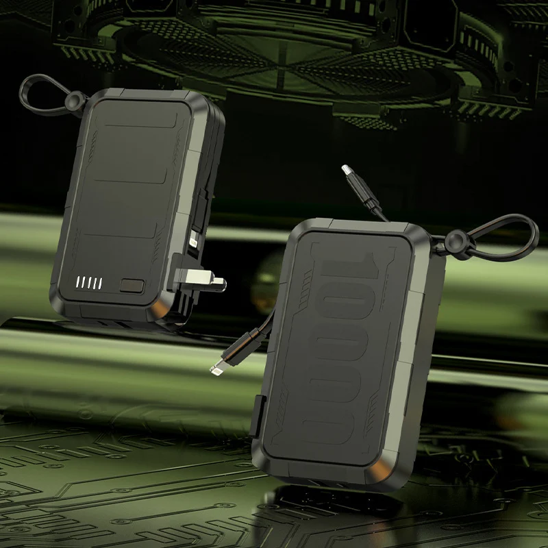Tragbare Powerbank mit robustem Gehäuse und integrierter Schnellladefunktion Skanto