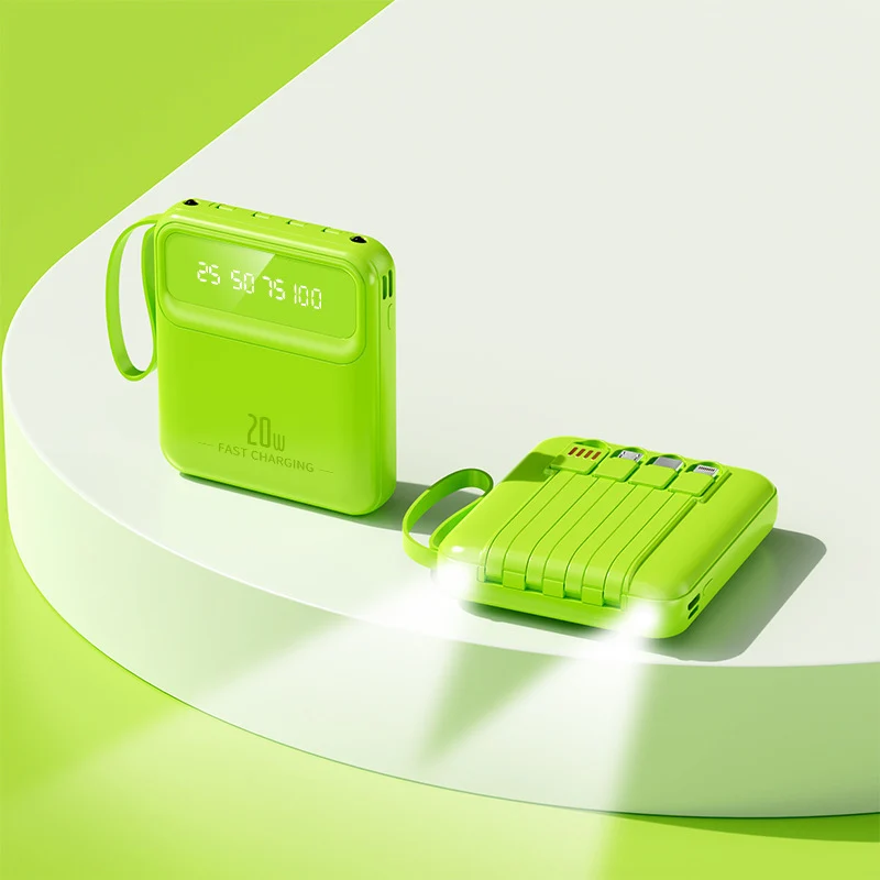 Tragbare Powerbank mit multifunktionaler Schnellladefunktion und Digitalanzeige Skanto