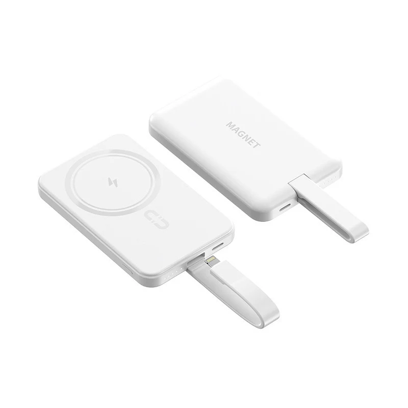 Magnetische Powerbank mit kabellosem Laden und integrierter Schnellladefunktion Skanto