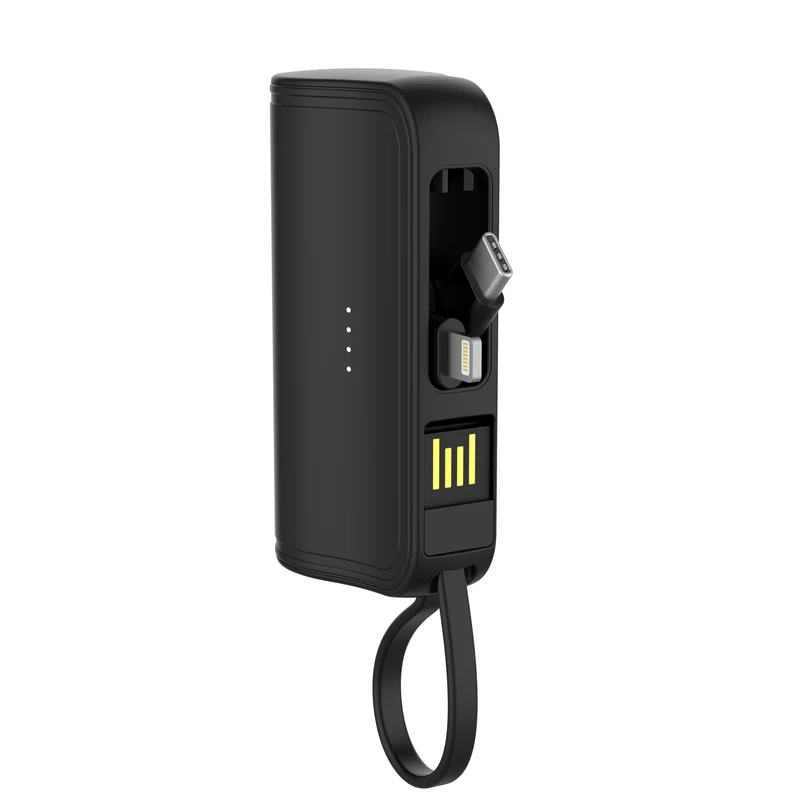 Tragbare Powerbank mit multifunktionalem Ladekabel und Digitalanzeige Skanto
