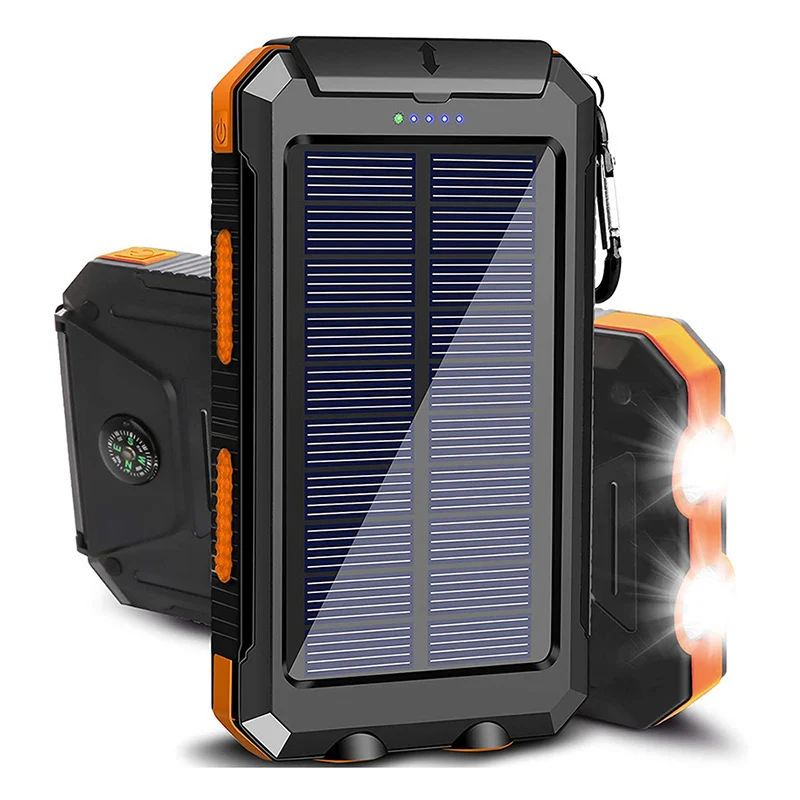 Solar-Powerbank mit robustem Gehäuse und multifunktionalem Design Skanto