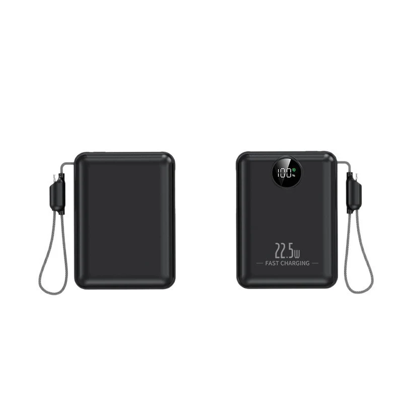 Tragbare Powerbank mit LCD-Bildschirm und multifunktionaler Konnektivität Skanto