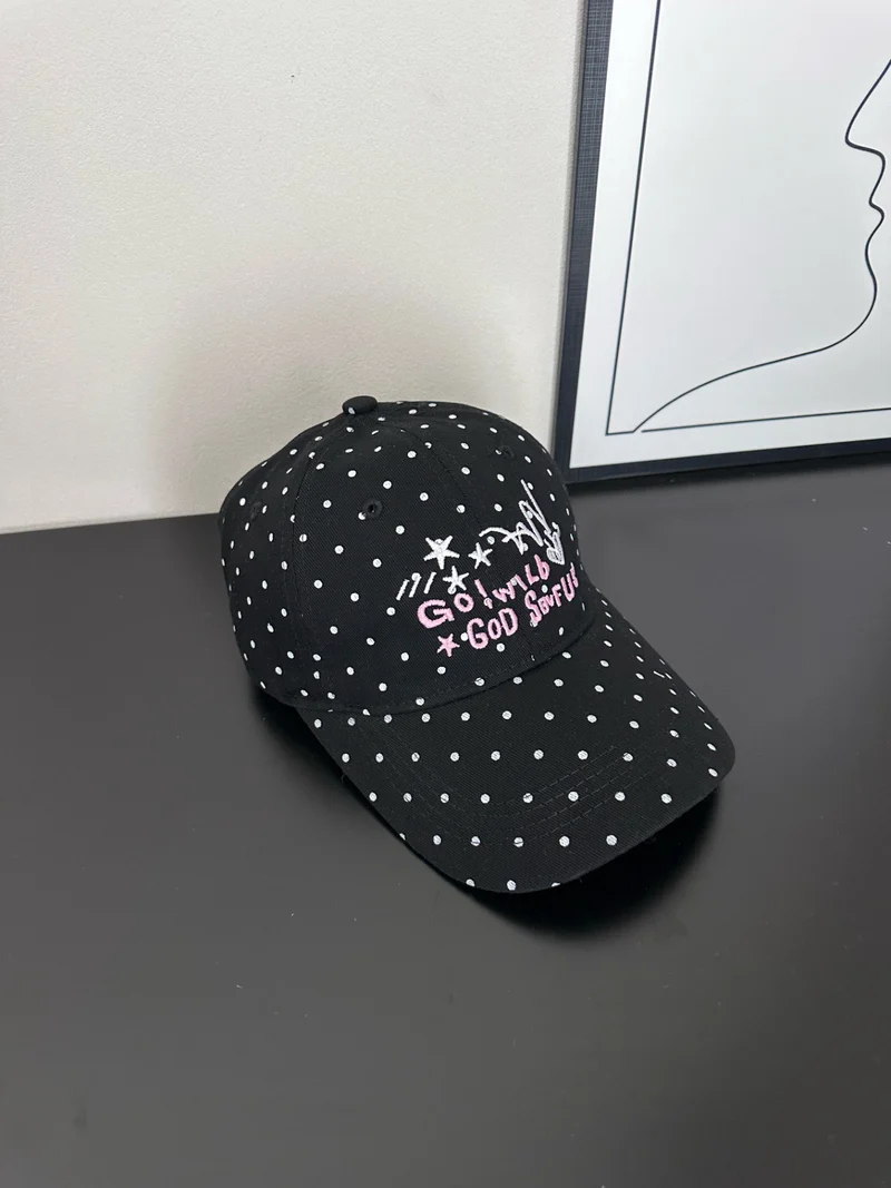 Damen Trendige Baseballkappe mit Tupfenstickerei Skanto