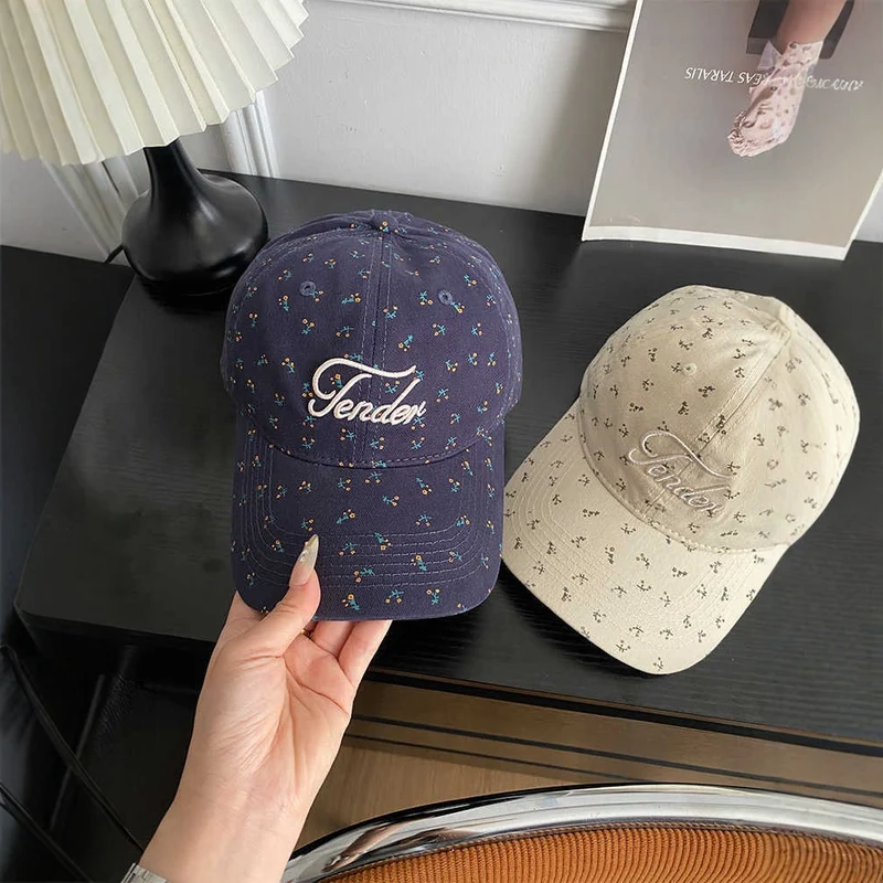 Damen trendige Baseballkappe mit Blumenmuster Skanto
