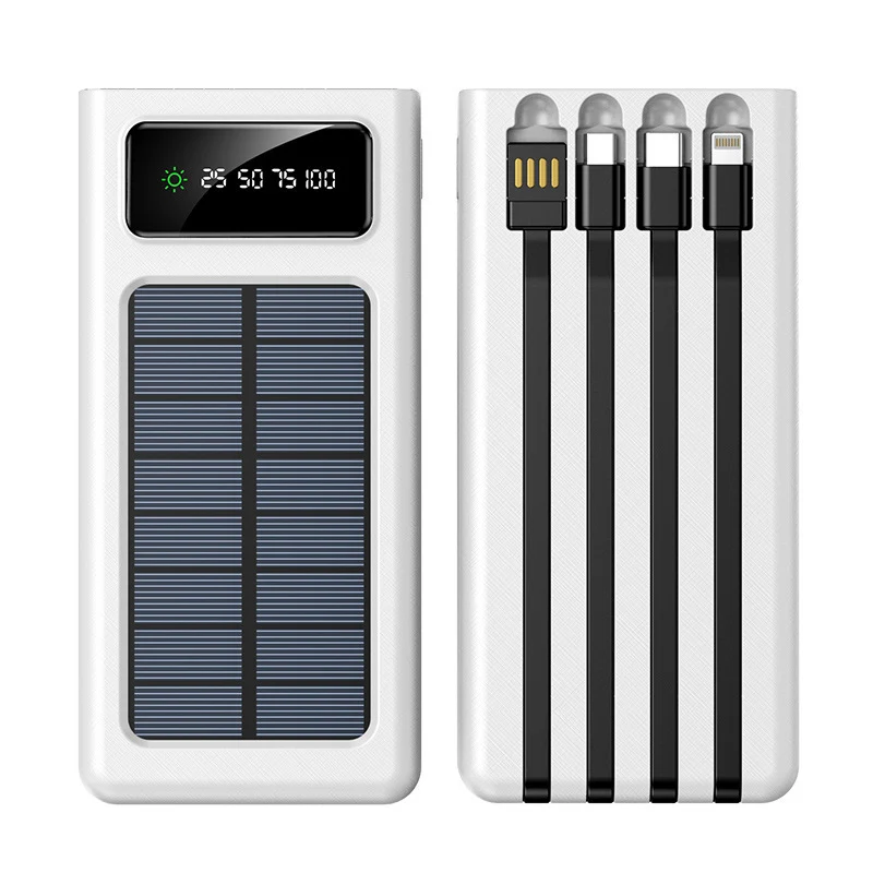 Solar-Powerbank mit multifunktionalem Anschluss und digitalem Display Skanto