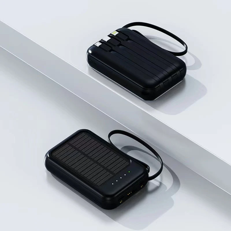 Solar-Powerbank mit hoher Kapazität und multifunktionalen Anschlüssen Skanto
