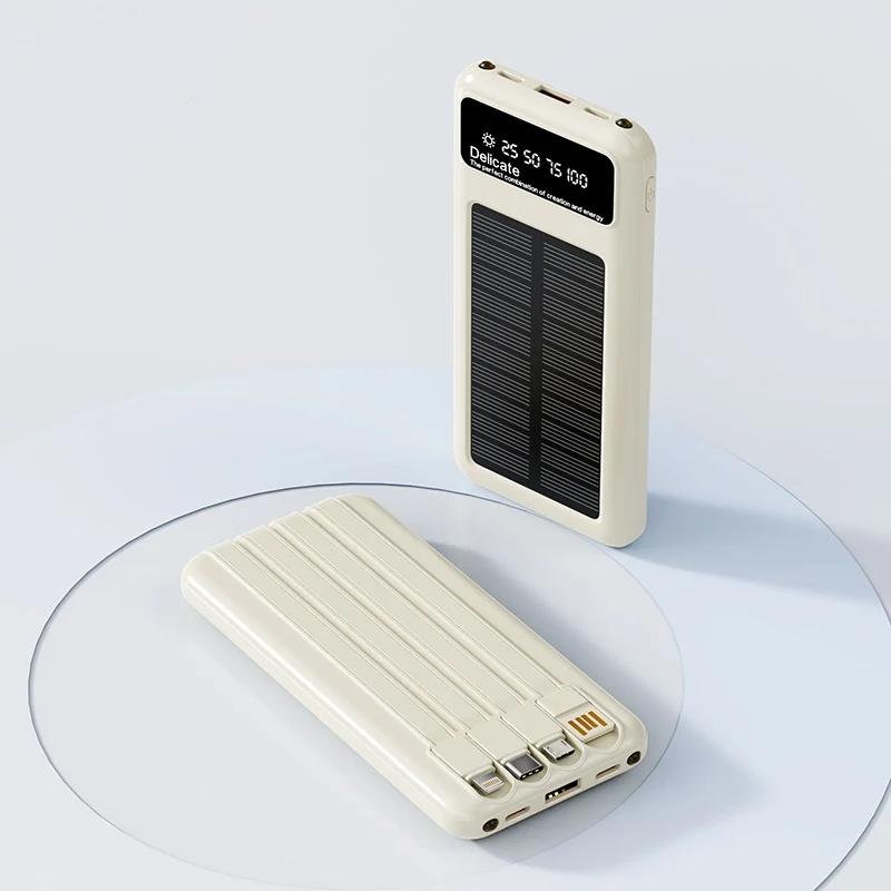 Solarbetriebene Powerbank mit Digitalanzeige und innovativer Schnellladefunktion Skanto