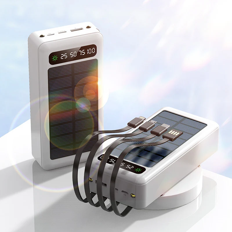 Solar-Powerbank mit Multifunktionsladung und integriertem LED-Display Skanto