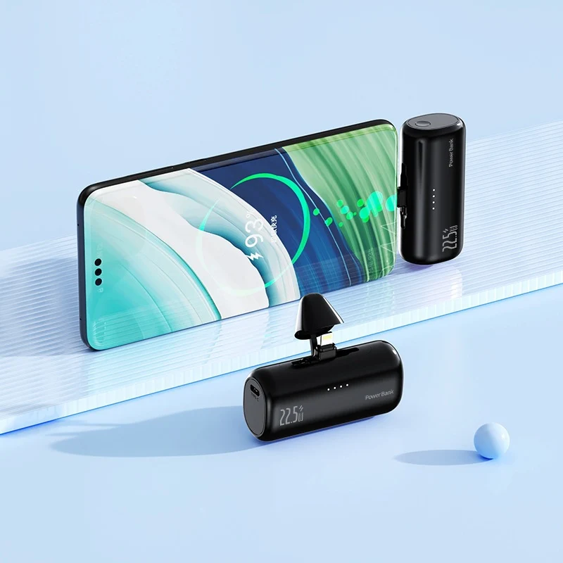 Kompakte Powerbank mit integriertem Ladeadapter Skanto