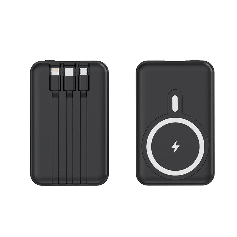 Tragbare Powerbank mit kabelloser Ladefunktion und digitalem Display Skanto