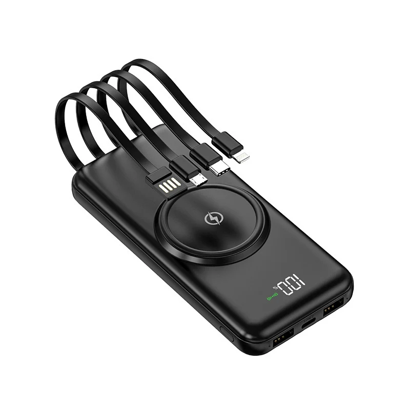 Tragbare Powerbank mit intelligenter Ladetechnologie und integriertem Kabelsystem Skanto