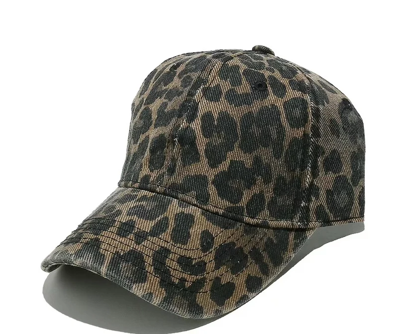 Damen stylische Baseballkappe mit Animal-Print Skanto