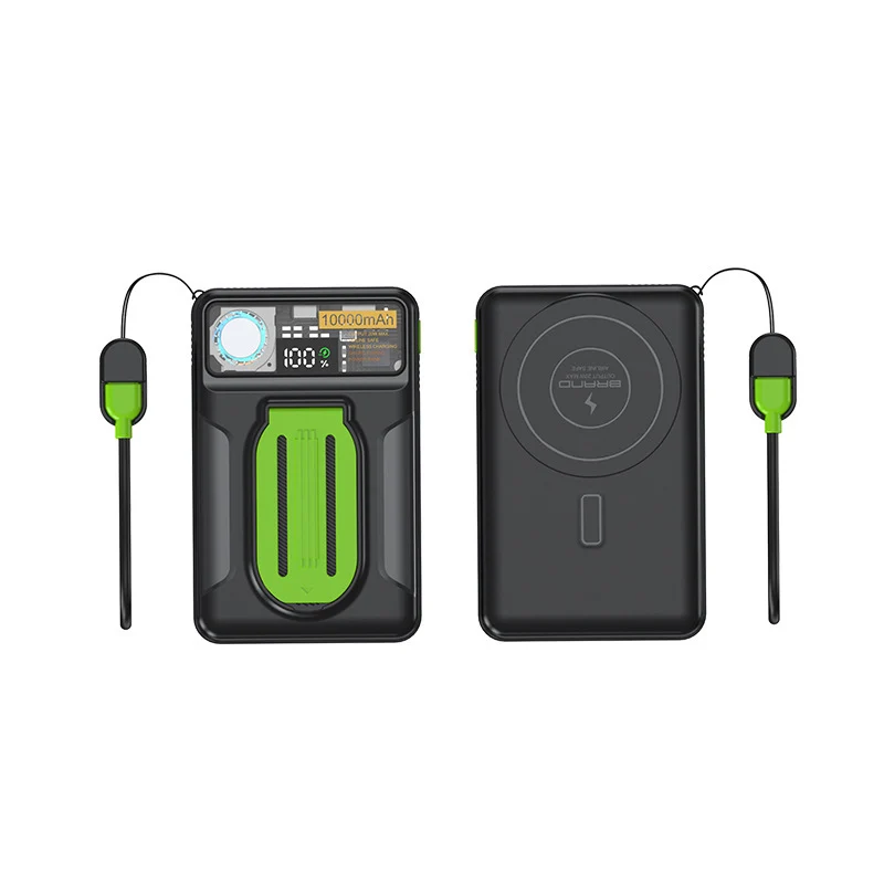 Hochleistungs-Powerbank mit intelligenter LED-Anzeige und multifunktionalem Ladekabel Skanto