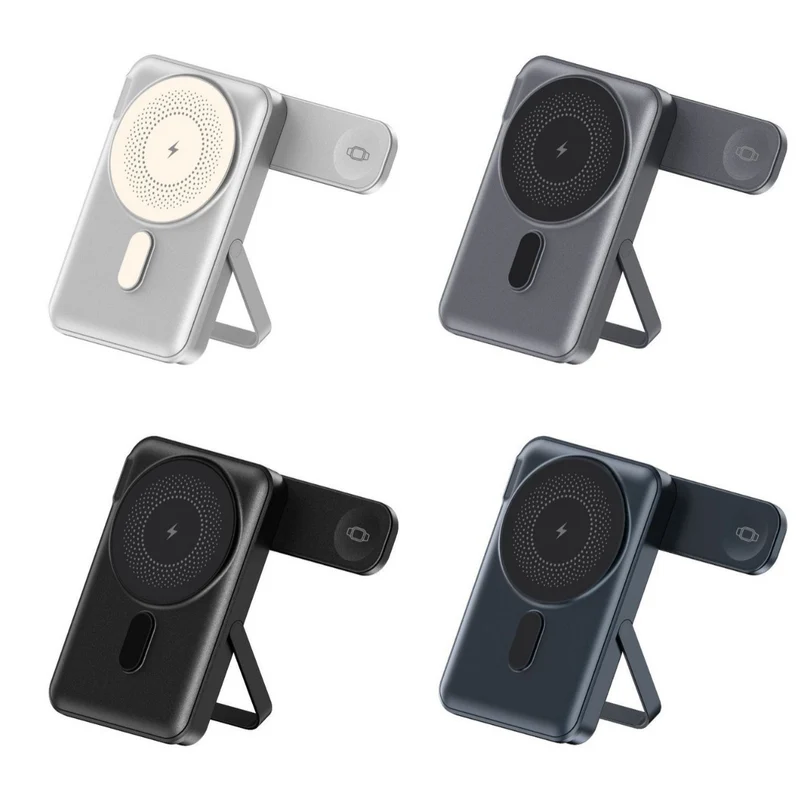 Tragbare Powerbank mit integrierter Standfunktion und digitaler Ladestatusanzeige Skanto