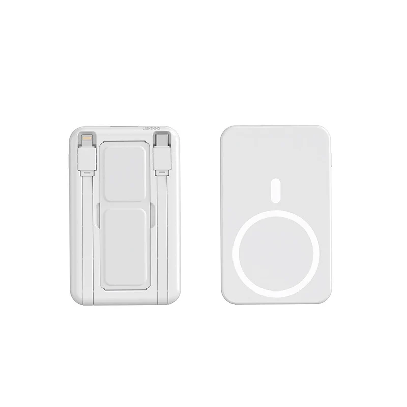 Tragbare Powerbank mit integriertem Qi-Laden und digitaler Kapazitätsanzeige Skanto