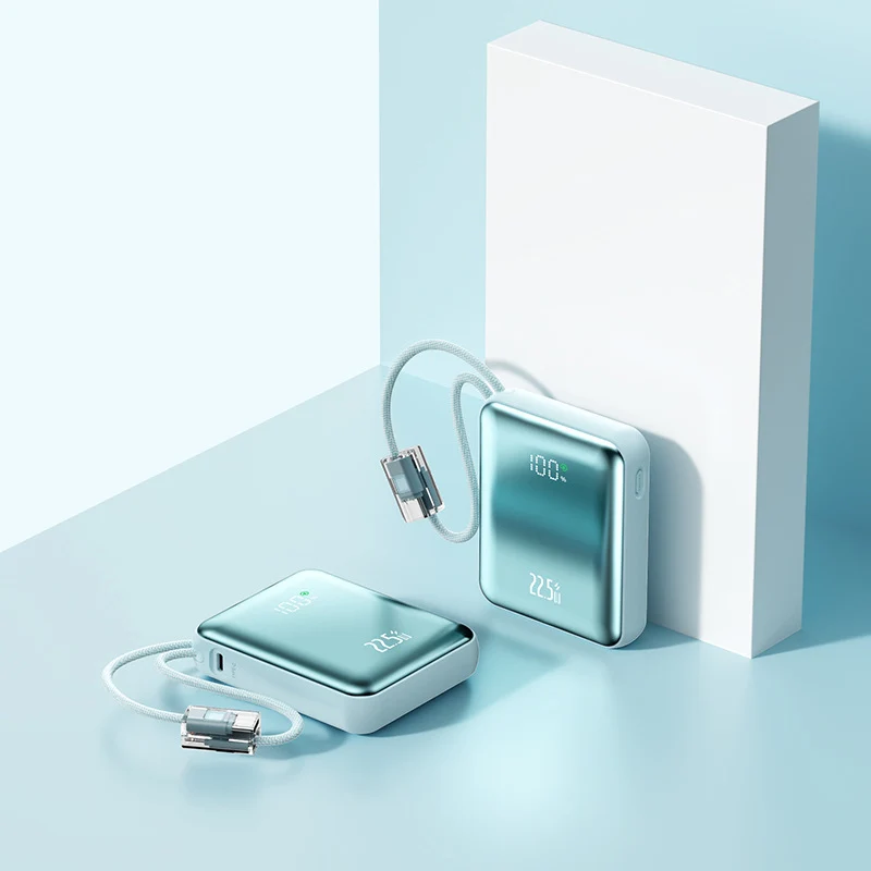 Tragbare Powerbank mit integriertem LED-Digitaldisplay und Echtzeit-Ladestatus Skanto