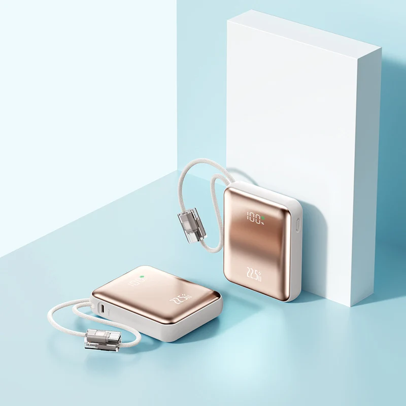 Tragbare Powerbank mit integriertem LED-Digitaldisplay und Echtzeit-Ladestatus Skanto