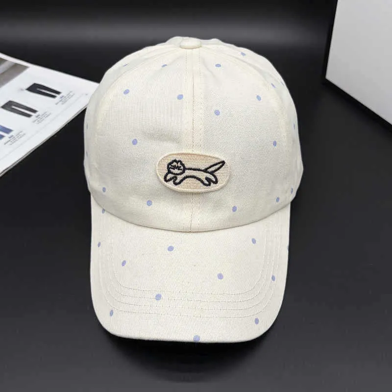 Damen Baseballkappe mit Polka-Dot-Stickerei Skanto