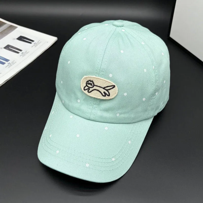Damen Baseballkappe mit Polka-Dot-Stickerei Skanto
