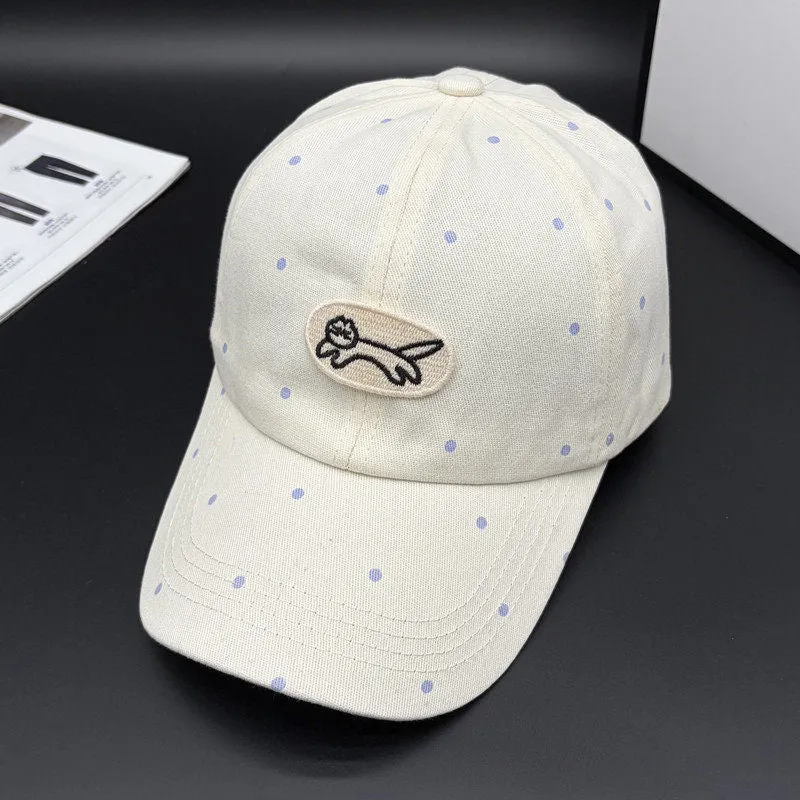 Damen Baseballkappe mit Polka-Dot-Stickerei Skanto