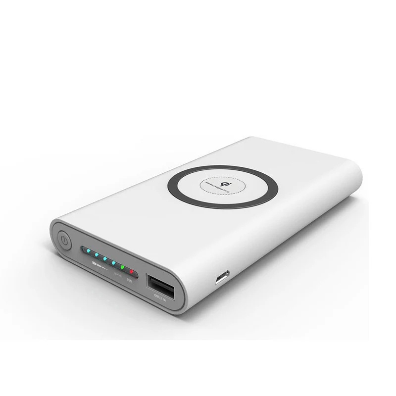 Powerbank mit kabelloser Ladefunktion und intelligenter Akkustatusanzeige Skanto