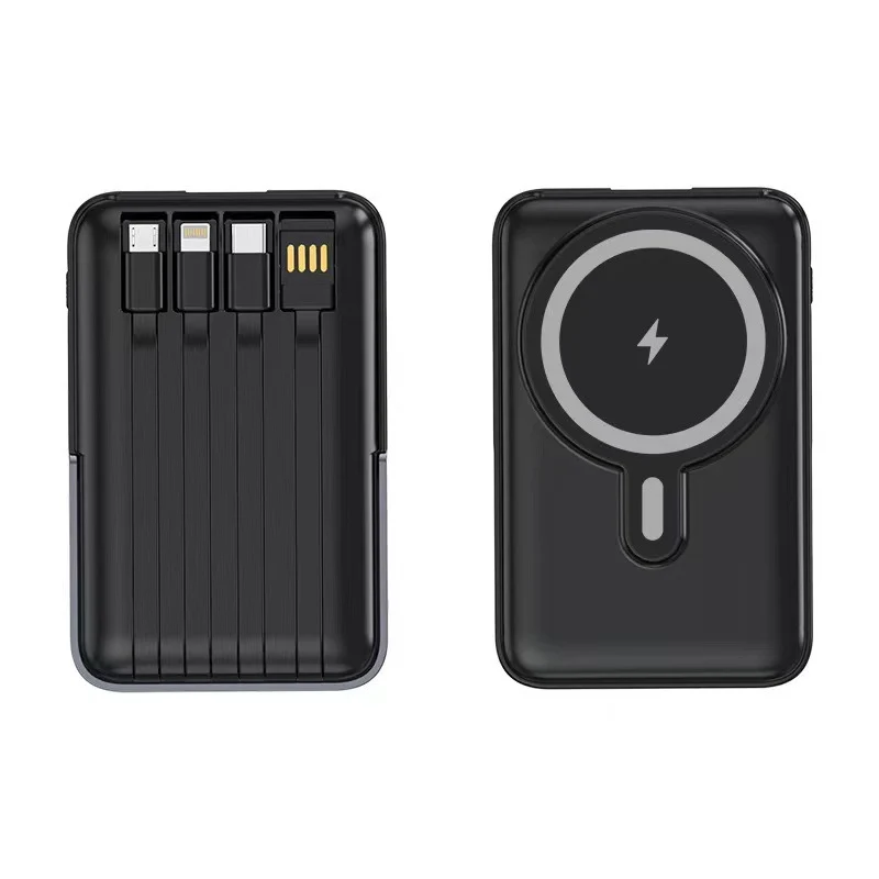 Powerbank mit integriertem Ladekabel und magnetischer Ladefunktion Skanto