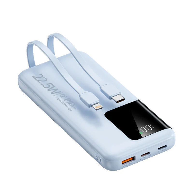 Powerbank mit zwei Schnellladeanschlüssen und digitaler Kapazitätsanzeige Skanto