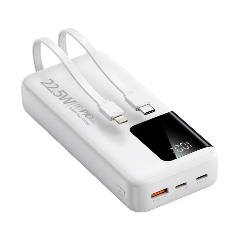 Powerbank mit zwei Schnellladeanschlüssen und digitaler Kapazitätsanzeige Skanto