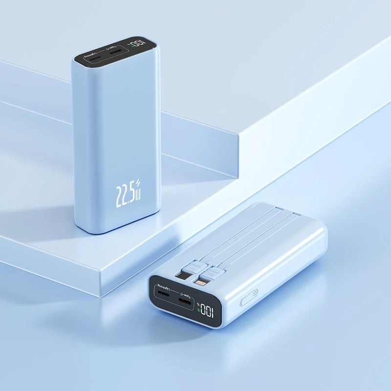 Powerbank mit digitaler Leistungsanzeige und Schnellladefunktion Skanto