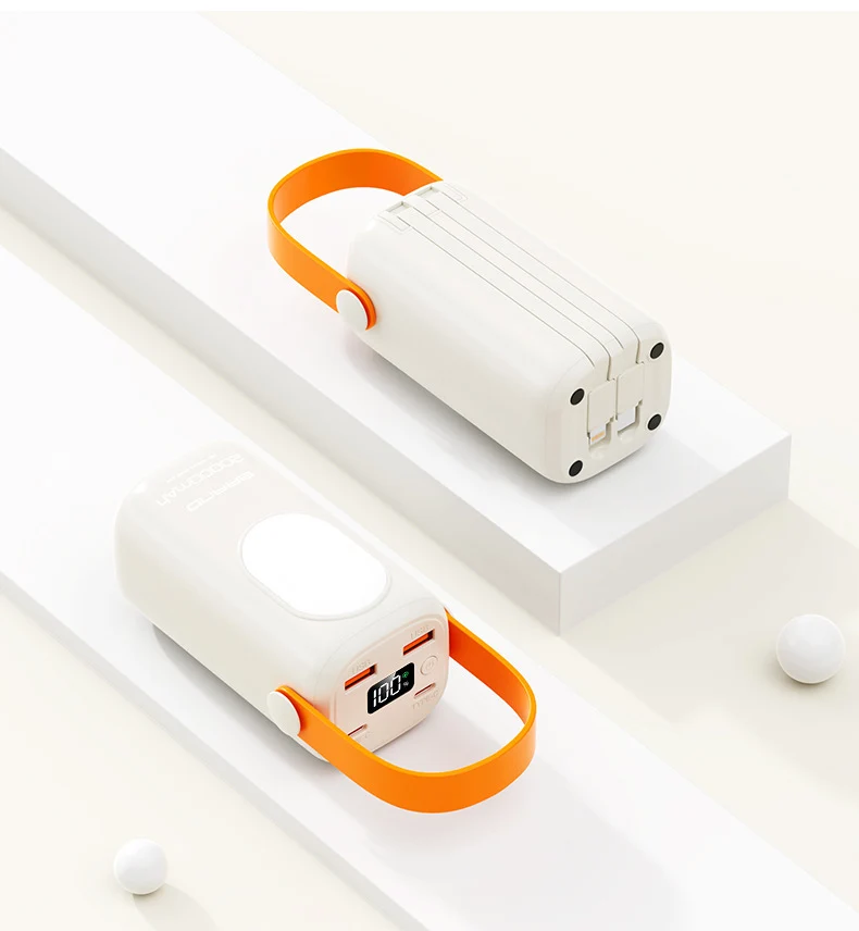 Tragbare Powerbank mit integriertem Tragegriff und digitaler Ladeanzeige Skanto