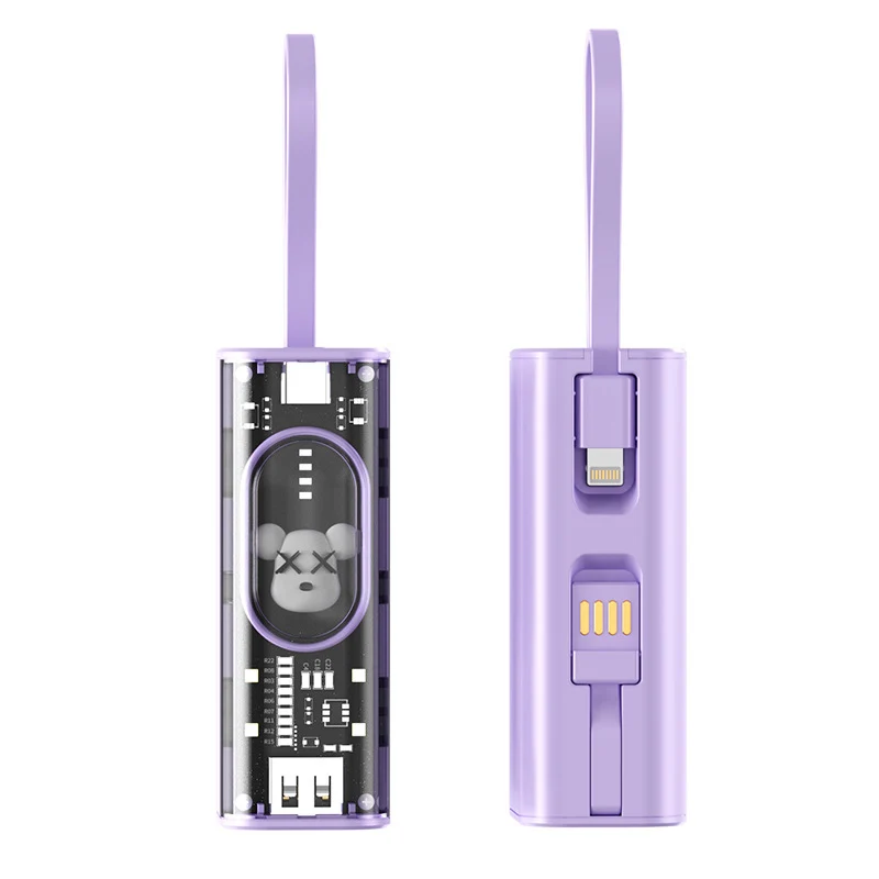 Tragbare Powerbank mit integriertem Ladekonzept und praktischem Tragegurt Skanto