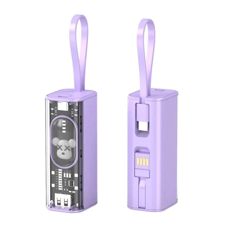 Tragbare Powerbank mit integriertem Ladekonzept und praktischem Tragegurt Skanto