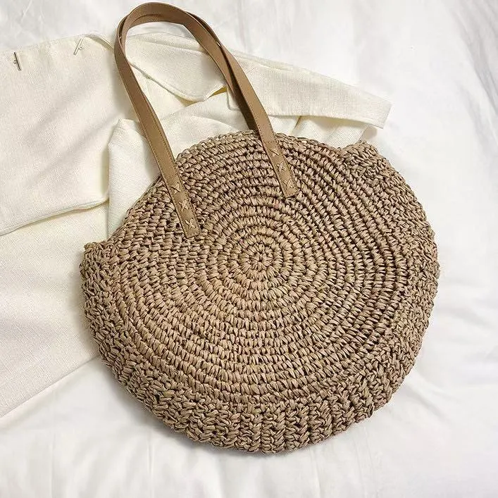 Runde Makramee-Strandtasche Skanto
