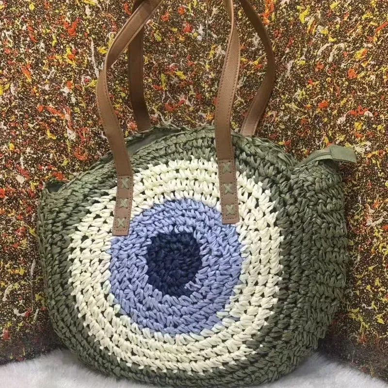 Runde Makramee-Strandtasche Skanto