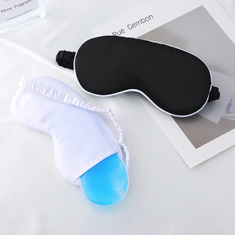 Nan Seidenweiche Schlafmaske für Damen mit herausnehmbarem Gel-Kühlpad und verstellbarem Komfortband Skanto