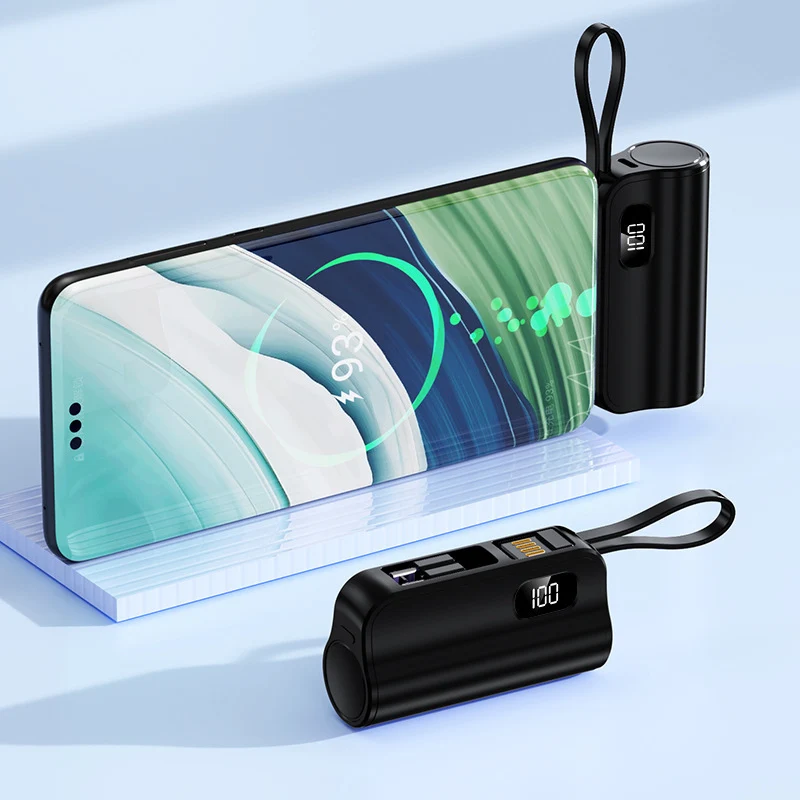 Mini-Powerbank mit Schnellladeanschluss und vielseitigen Funktionen Skanto