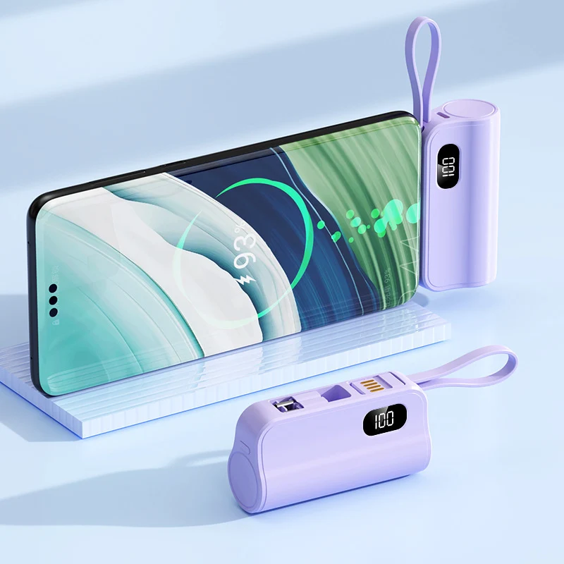 Mini-Powerbank mit Schnellladeanschluss und vielseitigen Funktionen Skanto
