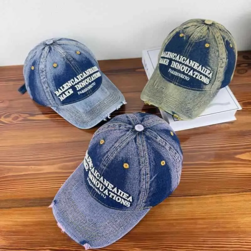 Unisex Baseballkappe aus Used-Denim im Vintage-Stil Skanto