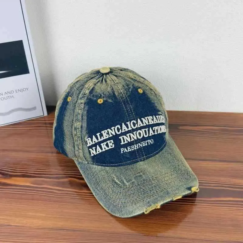 Unisex Baseballkappe aus Used-Denim im Vintage-Stil Skanto