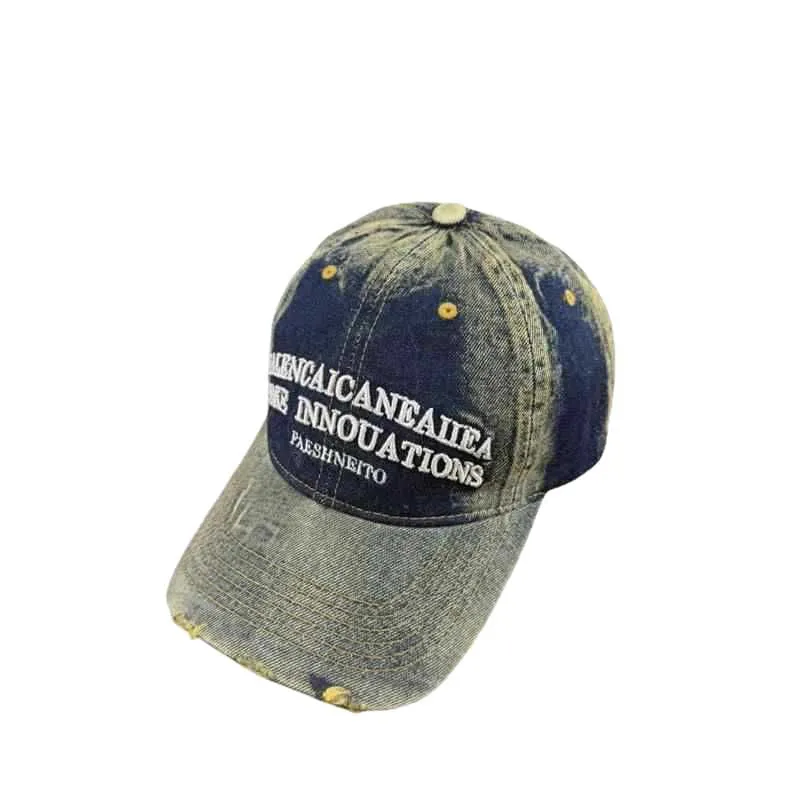 Unisex Baseballkappe aus Used-Denim im Vintage-Stil Skanto